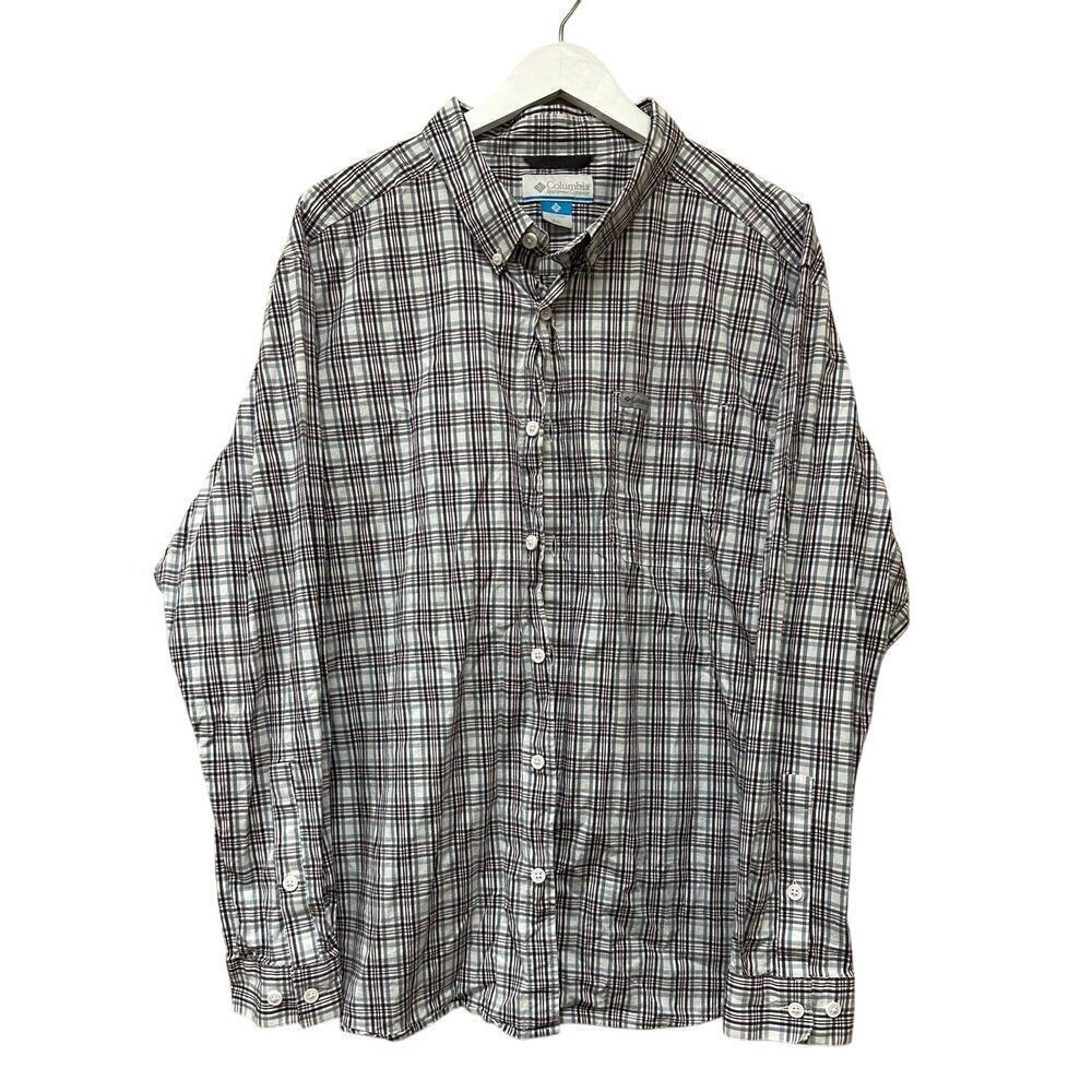 Columbia Men's Size XXL Multicolor Plaid Rapid Rivers II Long Sleeve Shirt